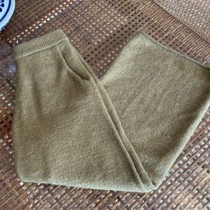 Zara Girls High Waist Wide Leg Tan Knit Pants 10